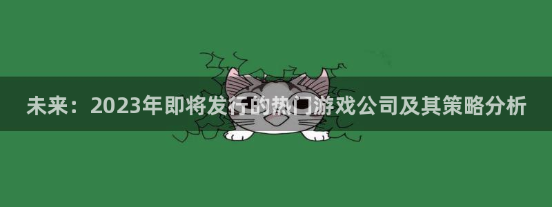 db电竞官网客服：未来：2023年即将发行的热门游戏公司及其策略分析